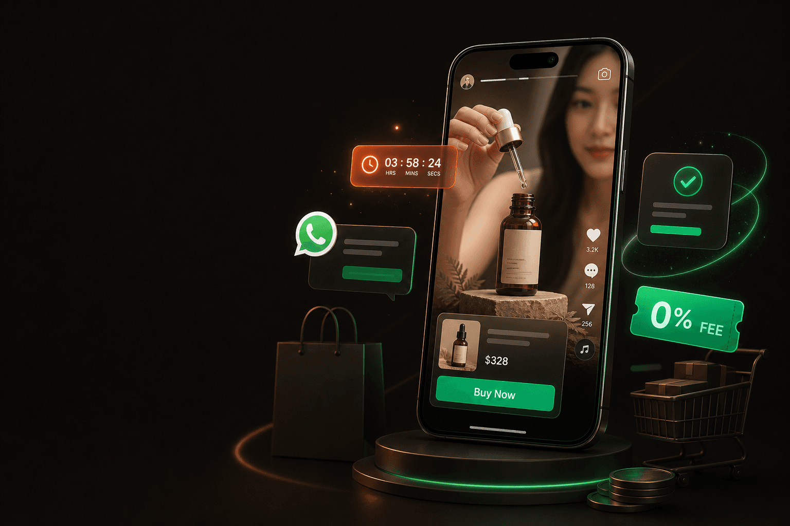 Reels 沉浸式網店預覽